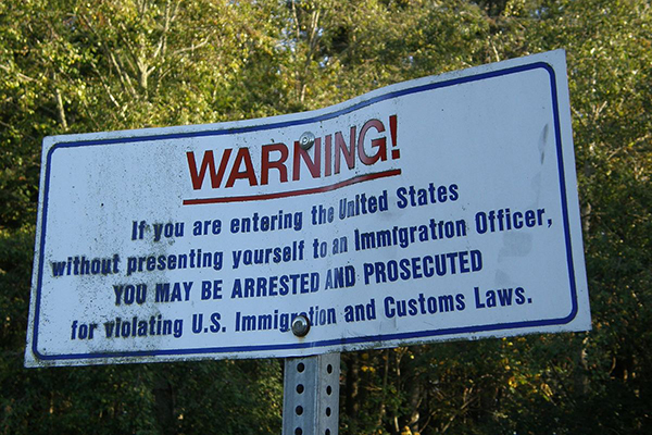 U.S. border notice