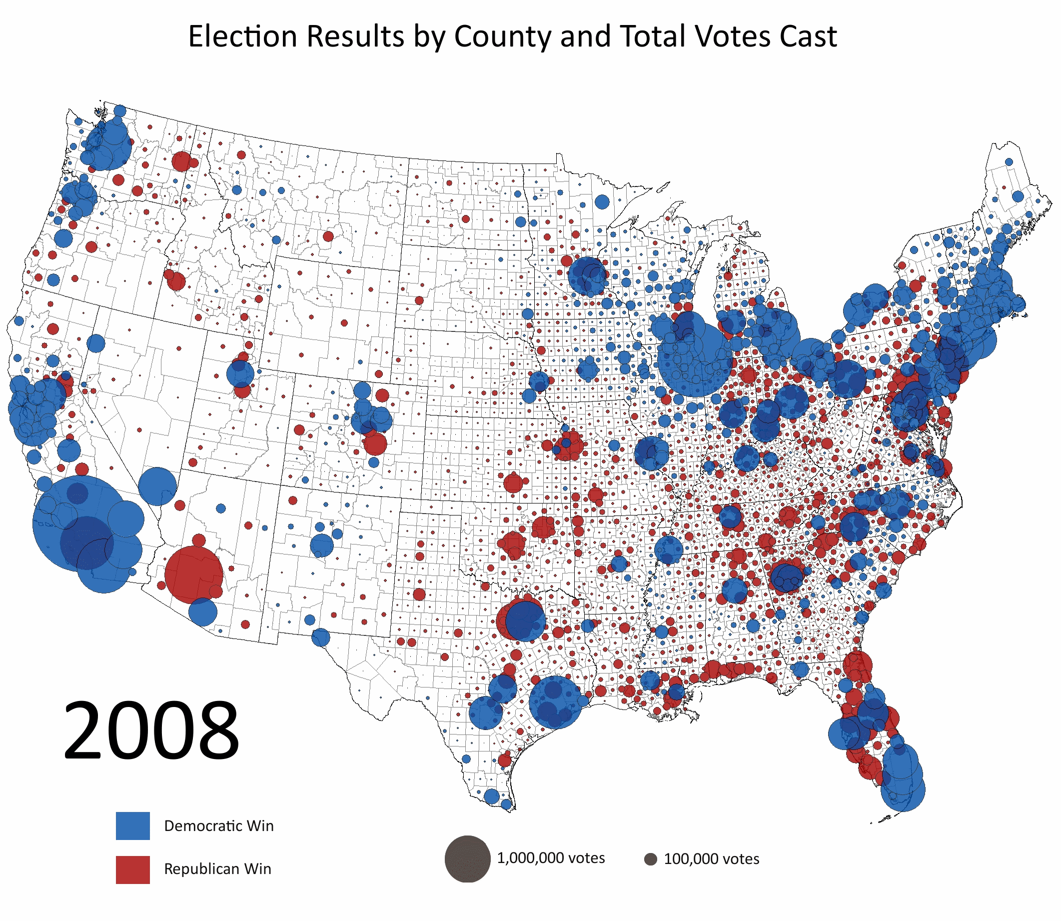 National election outcomes, 2008-2012