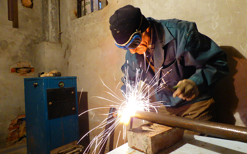 A man welding