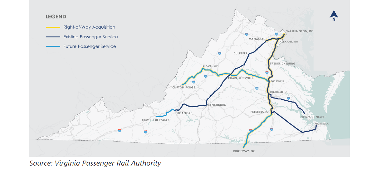 Map of Proposed Rail Lines