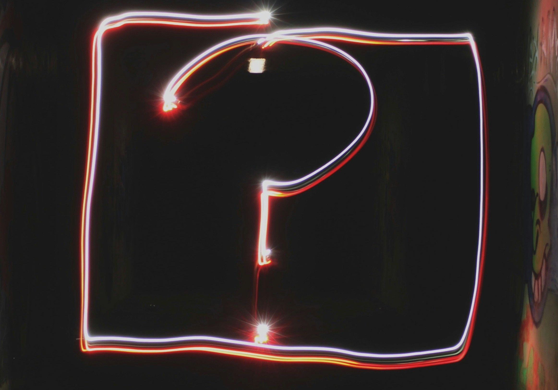 neon question mark by emily morter