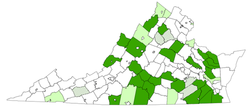 Map of Virginia Counties