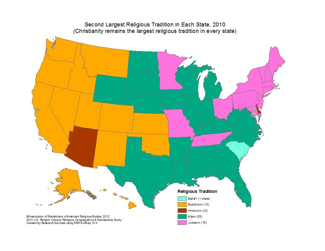 Religious tradition map