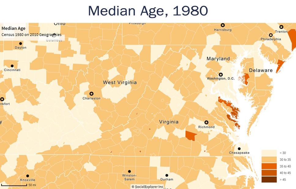 Median Age in 1980